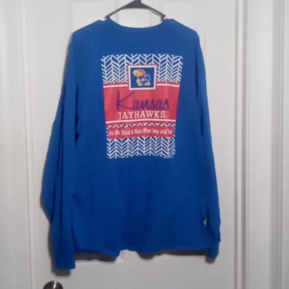 Kansas University Jayhawks long sleeve Cotton t-shirt Women's XXL